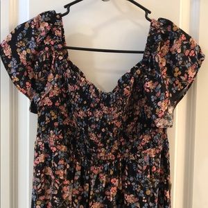 Floral maternity maxi dress. Baby shower!